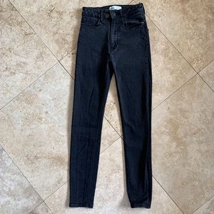 Black denim pants
